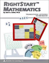 Cover art for Right Start Mathematics Transition Lessons (Use for New Students Before Levels C, D, or E) [2008]