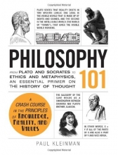 Cover art for Philosophy 101: From Plato and Socrates to Ethics and Metaphysics, an Essential Primer on the History of Thought (Adams 101)