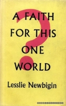 Cover art for A Faith for This One World?