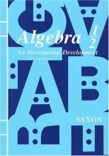 Cover art for Algebra 1/2: An Incremental Development, Second Edition