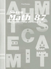 Cover art for Saxon Math 87: An Incremental Development (Test Forms)