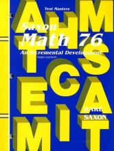 Cover art for Saxon Math 7 6 Test Masters: An Incremental Development (Saxon Math 7/6)