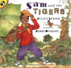 Cover art for Sam and the Tigers: A Retelling of 'Little Black Sambo' (Picture Puffin Books)