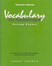 Cover art for Vocabulary for Achievement, 2nd Course, Grade 8