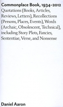 Cover art for Commonplace Book, 1934-2012
