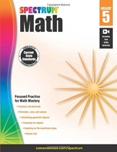 Cover art for Spectrum Math Workbook, Grade 5