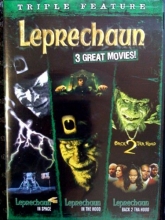 Cover art for Leprechaun Triple Feature:  Leprechaun 4 In Space;  Leprechaun In the Hood;  Leprechaun Back 2 Tha Hood