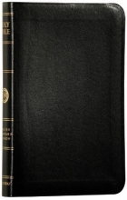 Cover art for ESV Compact Bible, Premium Bonded Leather, Black, Red Letter Text