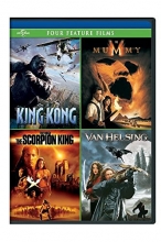 Cover art for King Kong / The Mummy  / The Scorpion King / Van Helsing Four Feature Films