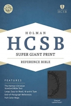 Cover art for HCSB Super Giant Print Reference Bible, Charcoal LeatherTouch