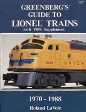 Cover art for Greenberg's Guide to Lionel Trains, 1970-1988, with 1989 Supplement
