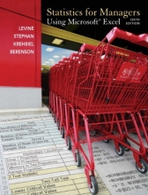 Cover art for Statistics for Managers using MS Excel (6th Edition)