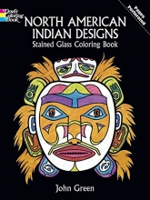 Cover art for North American Indian Designs Stained Glass Coloring Book (Dover Design Stained Glass Coloring Book)