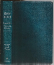 Cover art for Holy Bible, New King James Version, Possibility Thinkers Bible. Hour of Power Edition. Blue Top Grain Cowhide Bound