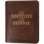 Cover art for His Footsteps, My Pathway - One-minute Devotionals (Leathersoft)