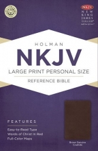 Cover art for NKJV Large Print Personal Size Reference Bible, Brown Genuine Cowhide