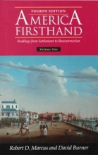 Cover art for America Firsthand: Readings from Settlement to Reconstruction