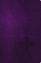 Cover art for NKJV, End-of-Verse Reference Bible, Giant Print, Personal Size, Imitation Leather, Purple, Red Letter Edition (Essential)