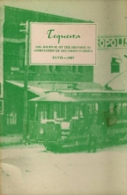 Cover art for Tequesta Journal 1987 (Journal of the Historical Association of Southern Florida, XLVI)