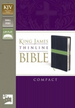 Cover art for KJV, Thinline Bible, Compact, Imitation Leather, Blue/Green, Red Letter Edition