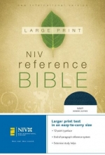 Cover art for NIV Large Print Reference Bible, Personal Size (Navy Bonded Leather)