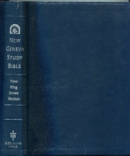 Cover art for Holy Bible: New Geneva Study Bible, New King James Version, Navy Blue Bonded Leather (Style No 2995b/Blue)