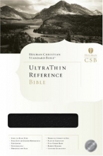 Cover art for HCSB Ultrathin Reference Bible, Black Bonded Leather