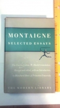 Cover art for MONTAIGNE SELECTED ESSAYS: A Modern Library Book