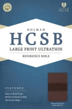 Cover art for HCSB Large Print Ultrathin Reference Bible, Brown/Chocolate LeatherTouch