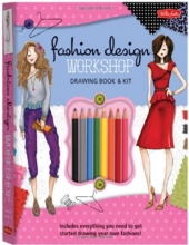 Cover art for Fashion Design Workshop Drawing Book & Kit: Includes everything you need to get started drawing your own fashions! (Walter Foster Studio)
