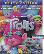 Cover art for Trolls: Party Ediiton Includes Movie + Party Mode PLUS 2 Music Videos Blu-ray+DVD Combo Pack