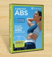 Cover art for 5 Day Fit Abs - 5 Workouts on One DVD - Gaiam - BONUS Downloadable ab Workout