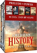 Cover art for American History Collection: Prelude to Power - Guns: The Evolution of Firearms - Abraham Lincoln: Trial By Fire - Railroads: Tracks Across America - Gangster Empire: Rise of the Mob - The Prize: An Epic Quest for Oil, Money & Power