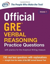 Cover art for Official GRE Verbal Reasoning Practice Questions (Test Prep)