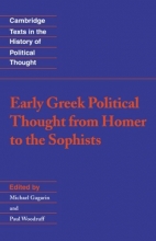 Cover art for Early Greek Political Thought from Homer to the Sophists (Cambridge Texts in the History of Political Thought)