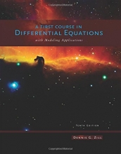 Cover art for A First Course in Differential Equations with Modeling Applications