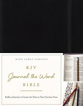 Cover art for KJV, Journal the Word Bible, Hardcover, Black, Red Letter Edition: Reflect, Journal, or Create Art Next to Your Favorite Verses