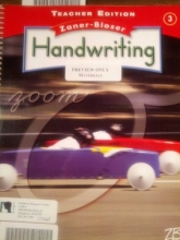 Cover art for Zaner-Bloser Grade 3 Handwriting Teacher Edition 2012