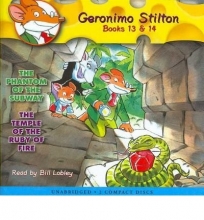Cover art for Geronimo Stilton Books 13 & 14: The Phantom of the Subway/The Temple of the Ruby of Fire (Geronimo Stilton (Audio)) (CD-Audio) - Common