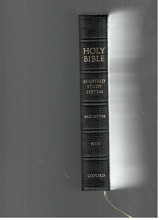 Cover art for Holy Bible (Scofield Study System, Red Letter, NIV, Oxford, (2004 black cover copy) 6 1/2 by 9 1/2