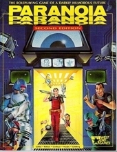 Cover art for Paranoia: The Roleplaying Game of a Darkly Humorous Future