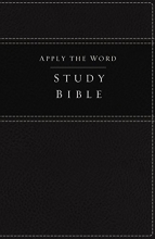 Cover art for NKJV, Apply the Word Study Bible, Imitation Leather, Black, Red Letter Edition: Live in His Steps