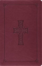 Cover art for ESV Large Print Thinline Reference Bible (TruTone, Burgundy, Celtic Cross Design)