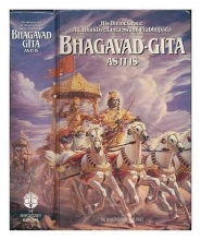 Cover art for Bhagavad-gita as it is : with the original Sanskrit text, Roman transliteration, English equivalents, translation and elaborate purports / by His Divine Grace A.C. Bhaktivedanta Swami Prabhupada