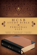 Cover art for HCSB Study Bible Personal Size, Black/Tan LeatherTouch Portfolio