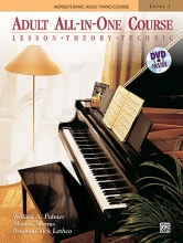 Cover art for Alfred's Basic Adult All-in-One Course, Bk 1: Lesson * Theory * Technic, Book & DVD (Alfred's Basic Adult Piano Course)