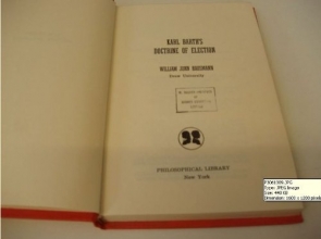 Cover art for Karl Barth's doctrine of election