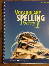 Cover art for A Beka Vocabulary, Spelling, Poetry 1 Teacher Key
