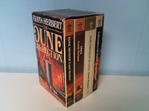 Cover art for The Dune Collection; Dune; Dune Messiah; Children of Dune; God Emperor of Dune