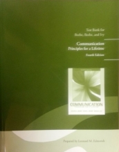 Cover art for Test Bank for Communication: Principles for a Lifetime, 4/E